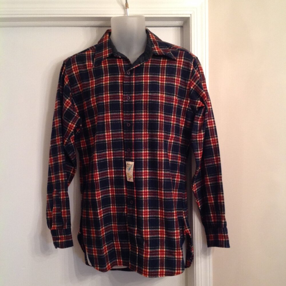 NWT Vintage 80's? Pendleton Wool Tartan Plaid Button Down Shirt M USA